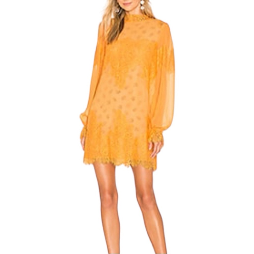 FREE PEOPLE HAH Queen 4 A Day Dress in Mango Combo Size Small New